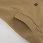 R&B | elegante braune Wolljacke mit doppelter Knopfreihe, halblang