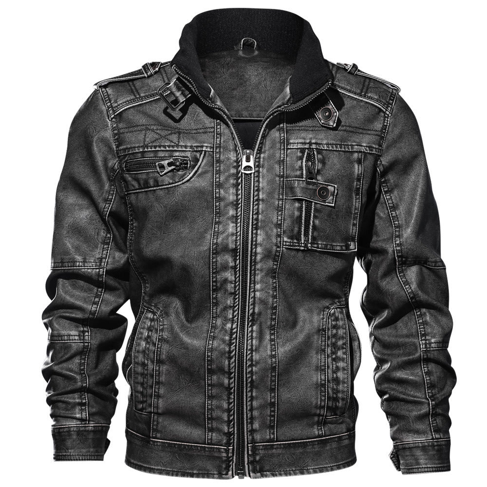 R&B | Lederjacke Herren schwarz
