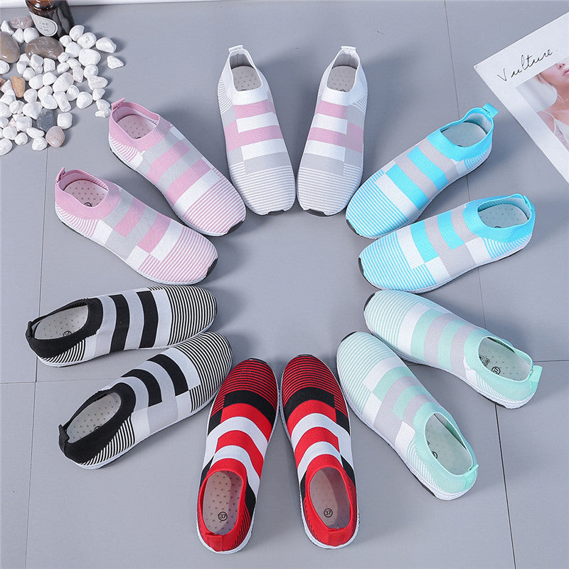 Damen Sportliche Slip-On Sneakers mit atmungsaktivem Obermaterial und rutschfester Sohle R&B