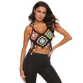 Damen Häkel-Crop-Top mit einzigartigem Muster R&B