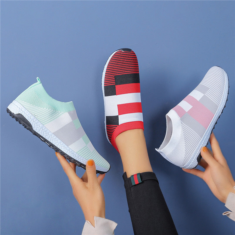 Damen Sportliche Slip-On Sneakers mit atmungsaktivem Obermaterial und rutschfester Sohle R&B