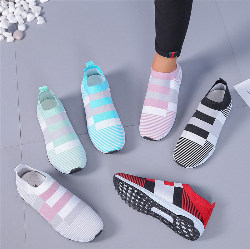 Damen Sportliche Slip-On Sneakers mit atmungsaktivem Obermaterial und rutschfester Sohle R&B
