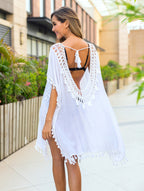 Damen luftiger Kaftan mit Fransen R&B