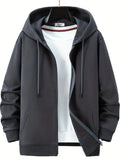 R&B | Lässiger Herbst Full Zip Hoodie mit Kordelzug für Männer