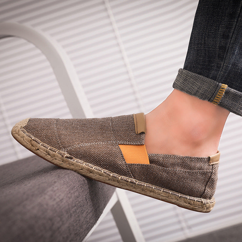 R&B | Boss Stilvolle Handgemachte Leinwandstrohschuhe Sommer-Chic
