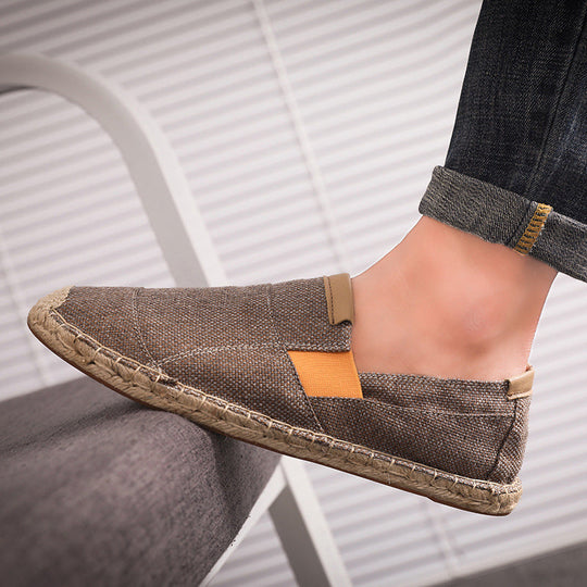 R&B | Boss Stilvolle Handgemachte Leinwandstrohschuhe Sommer-Chic