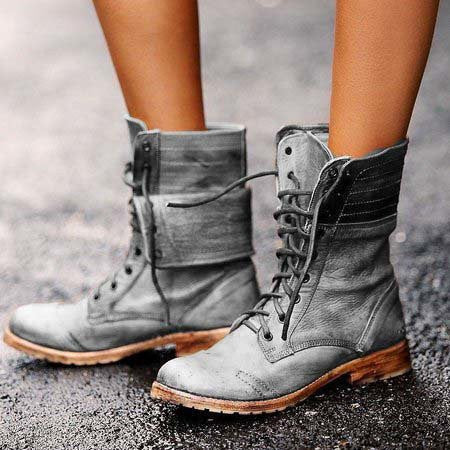 R&BMode | Elegante Stiefel Mit Schnürung Vorne