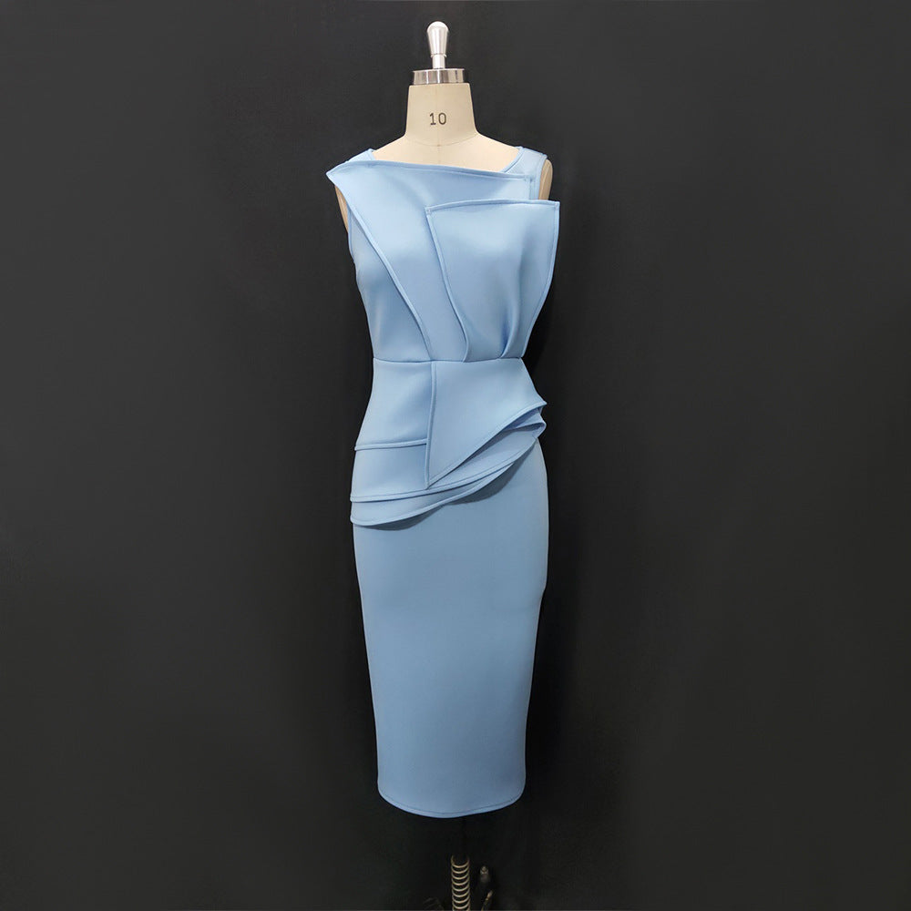 Damen figurbetontes Kleid mit Drapierung R&B