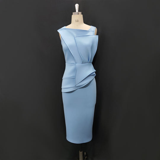 Damen figurbetontes Kleid mit Drapierung R&B