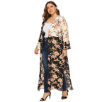 Damen floraler Kimono-Überwurf R&B