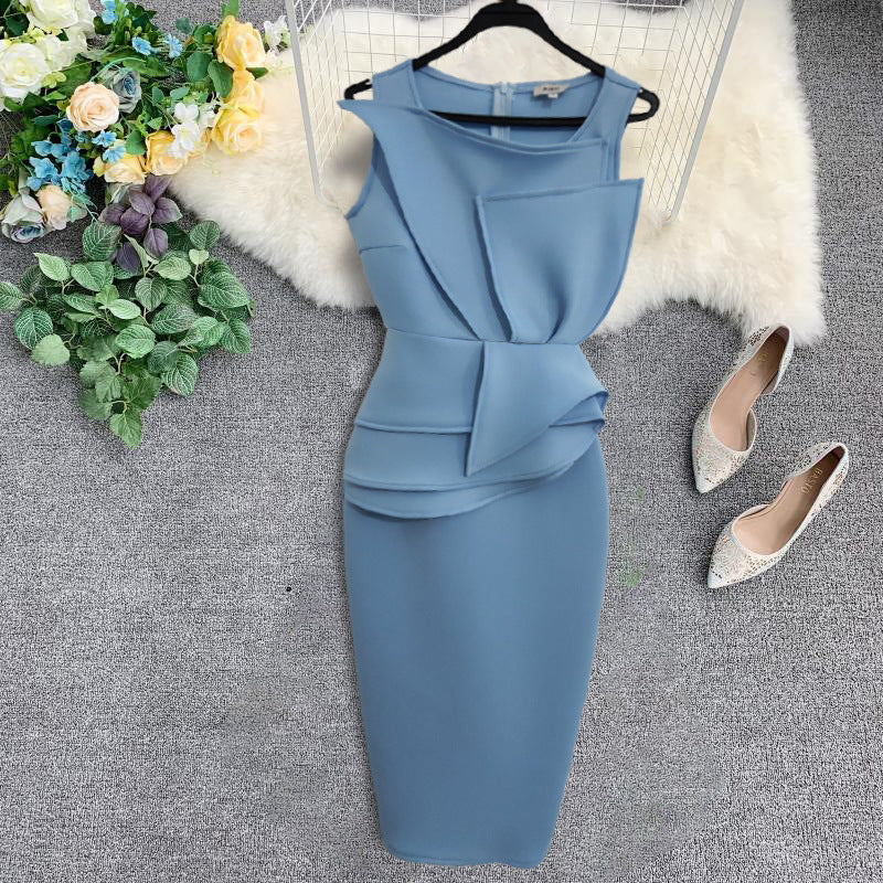 Damen Etuikleid mit elegantem Drapierungsdesign R&B