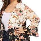 Damen floraler Kimono-Überwurf R&B