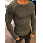 Herren stylischer Feinstrickpullover mit modischen Kontraststreifen