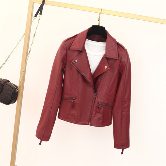 Damen Bikerjacke mit asymmetrischem Reißverschluss und dekorativen Nieten R&B