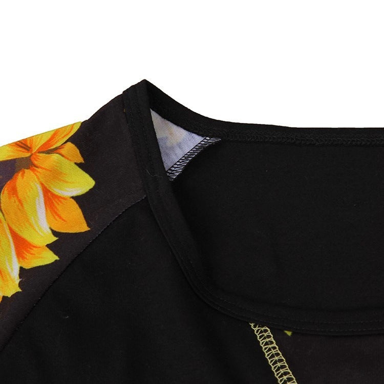 Damen Langarmshirt mit floralem Armdesign R&B