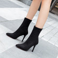 R&B | Ankle Boots - Kunstleder - Schmaler Stiefelansatz - Hoher Stiletto Absatz