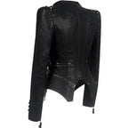R&B | Damen Nieten PU Lederjacke