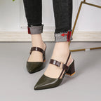 Damen Elegante Slingback-Pumps mit kantigem Absatz und modischem Riemendesign R&B