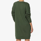 Damen gemütliches Sweatkleid mit praktischen Seitentaschen und lockerem Schnitt R&B