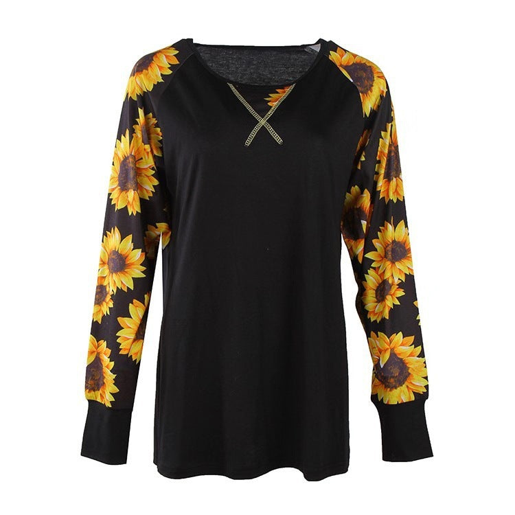 Damen Langarmshirt mit floralem Armdesign R&B