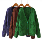 Damen Strickjacke mit Kabelmuster und großzügigen Taschen