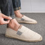 R&B | Boss Stilvolle Handgemachte Leinwandstrohschuhe Sommer-Chic