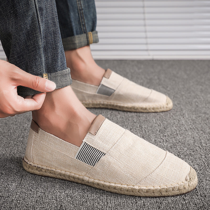 R&B | Boss Stilvolle Handgemachte Leinwandstrohschuhe Sommer-Chic