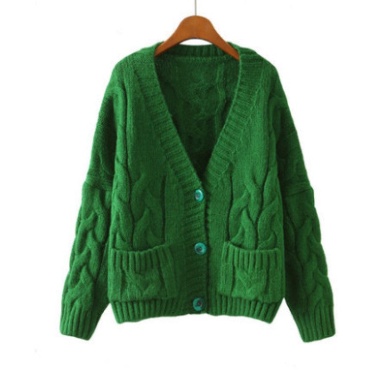 Damen Strickjacke im Oversized-Stil mit Kabelstrickmuster R&B