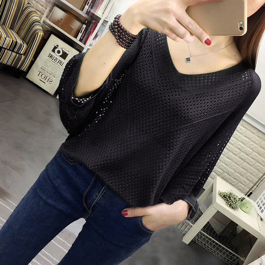 Damen luftige Strickbluse R&B