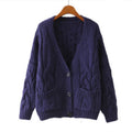 Damen Strickjacke im Oversized-Stil mit Kabelstrickmuster