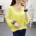 Damen luftige Strickbluse