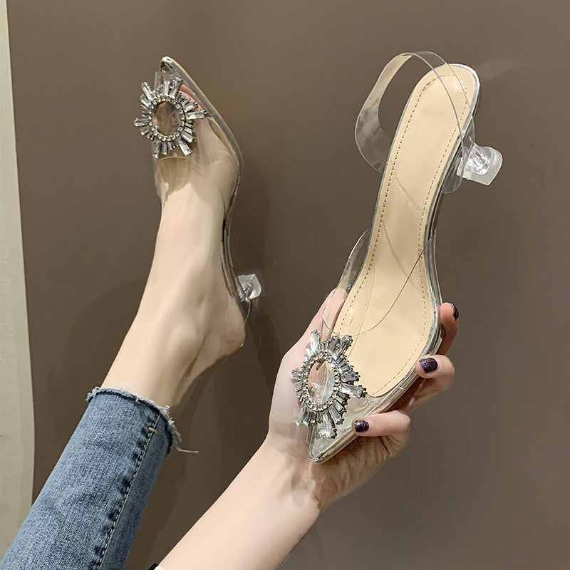 Damen Elegante Slingback-Pumps mit funkelndem Schmuckdetail R&B