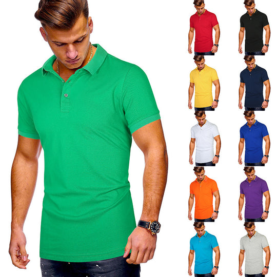 Herren Poloshirt mit hochwertigem Baumwollmix und modernem Stehkragen R&B
