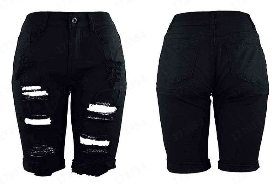 Damen Destroyed Denim-Hose mit lässigem Schnitt und modischen Rissdetails R&B