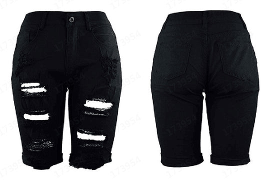Damen Destroyed Denim-Hose mit lässigem Schnitt und modischen Rissdetails R&B