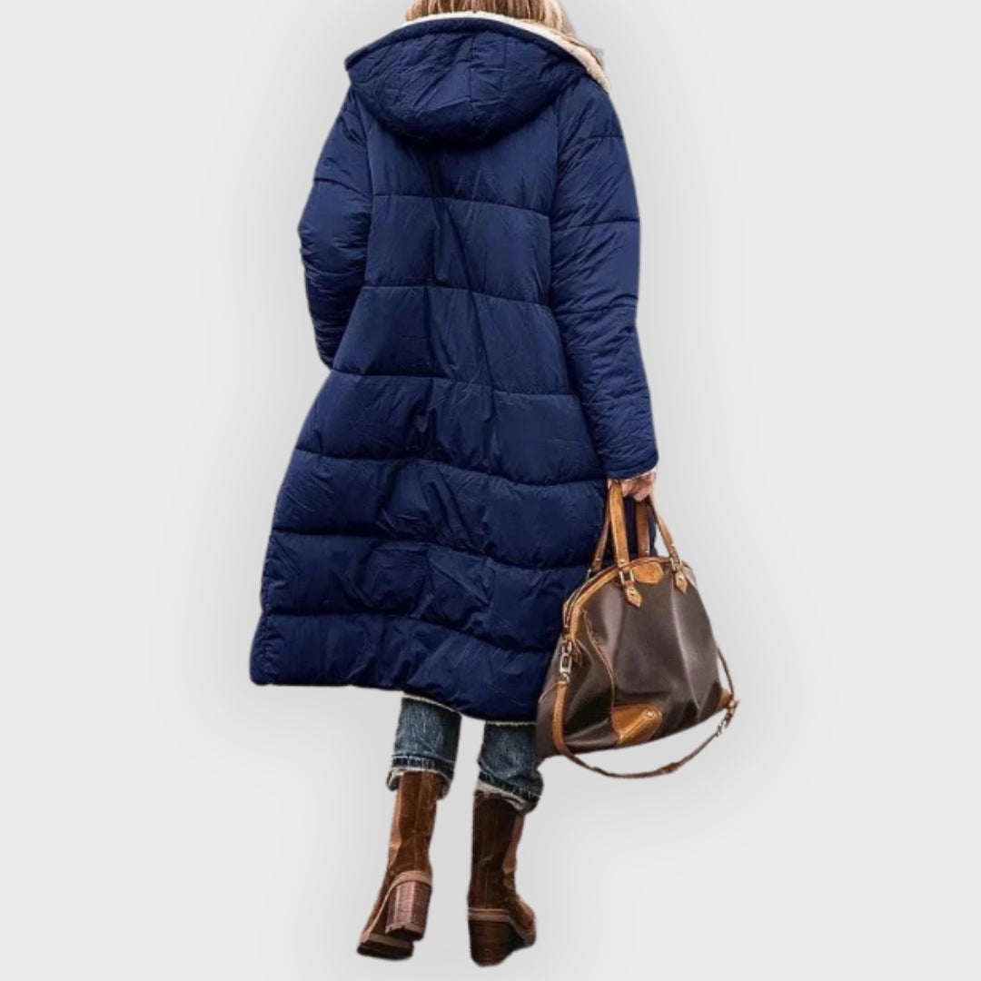 R&B | Longline Sherpa-gefütterter Puffer-Mantel
