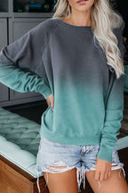 Damen lässiger Oversized Pullover mit Dip-Dye-Effekt R&B