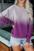 Damen lässiger Oversized Pullover mit Dip-Dye-Effekt R&B