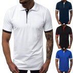 Herren Kurzarm-Polohemd mit kontrastierenden Details und modernem Schnitt