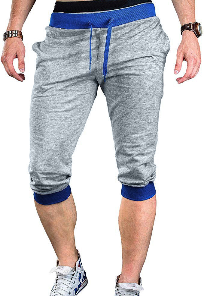 Herren Sportliche Capri-Hose mit elastischem Bund und modischen Kontrastakzenten R&B