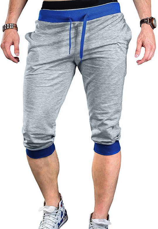 Herren Sportliche Capri-Hose mit elastischem Bund und modischen Kontrastakzenten R&B