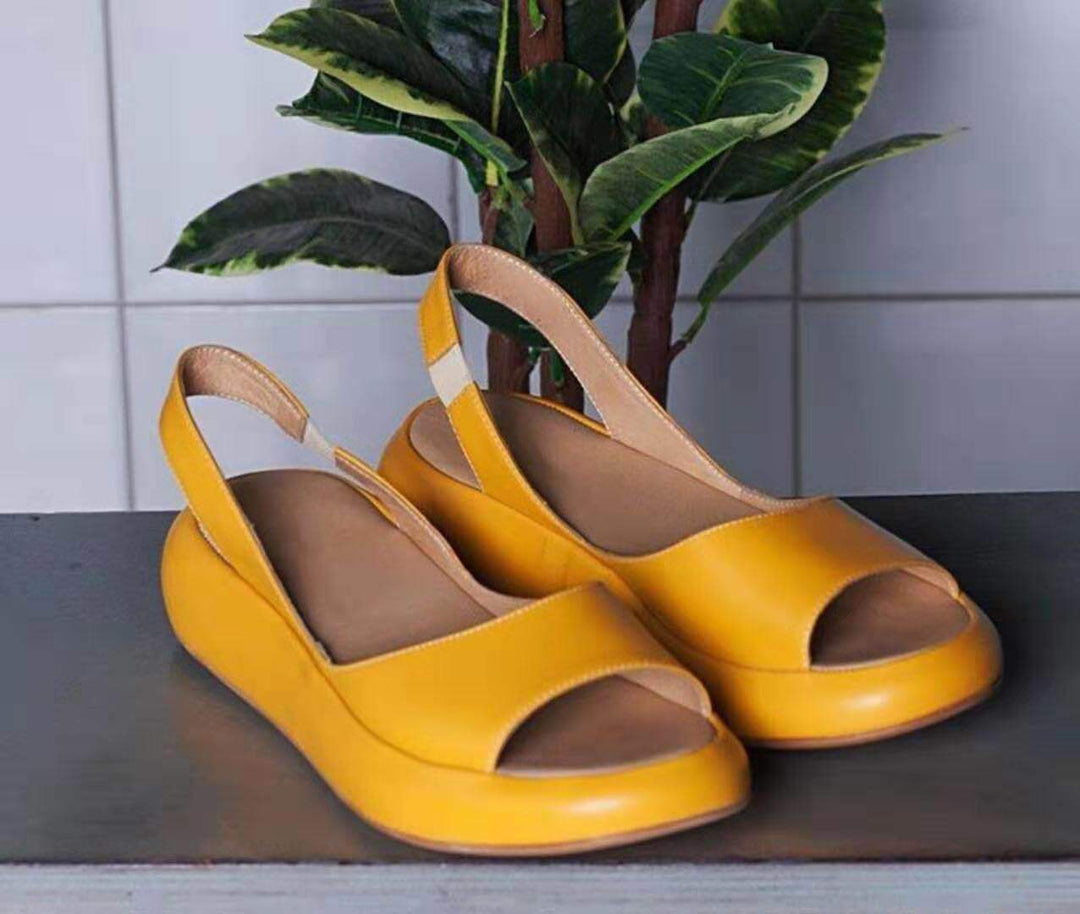 Damen nan Slingback-Pantolette mit ergonomischem Memory-Fußbett und leichter Plateausohle R&B