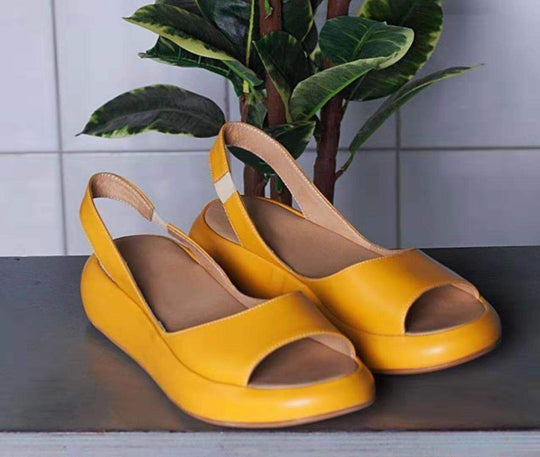 Damen nan Slingback-Pantolette mit ergonomischem Memory-Fußbett und leichter Plateausohle R&B