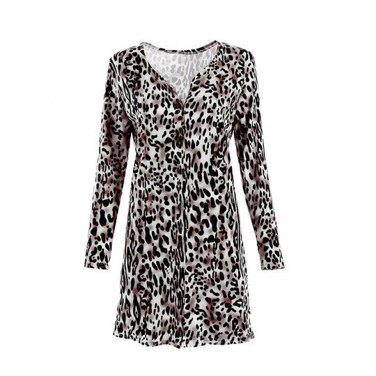 Damen modische Longjacke im tierischen Druckstil R&B