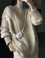 R&B | Strickjacke mit hohem Halsausschnitt