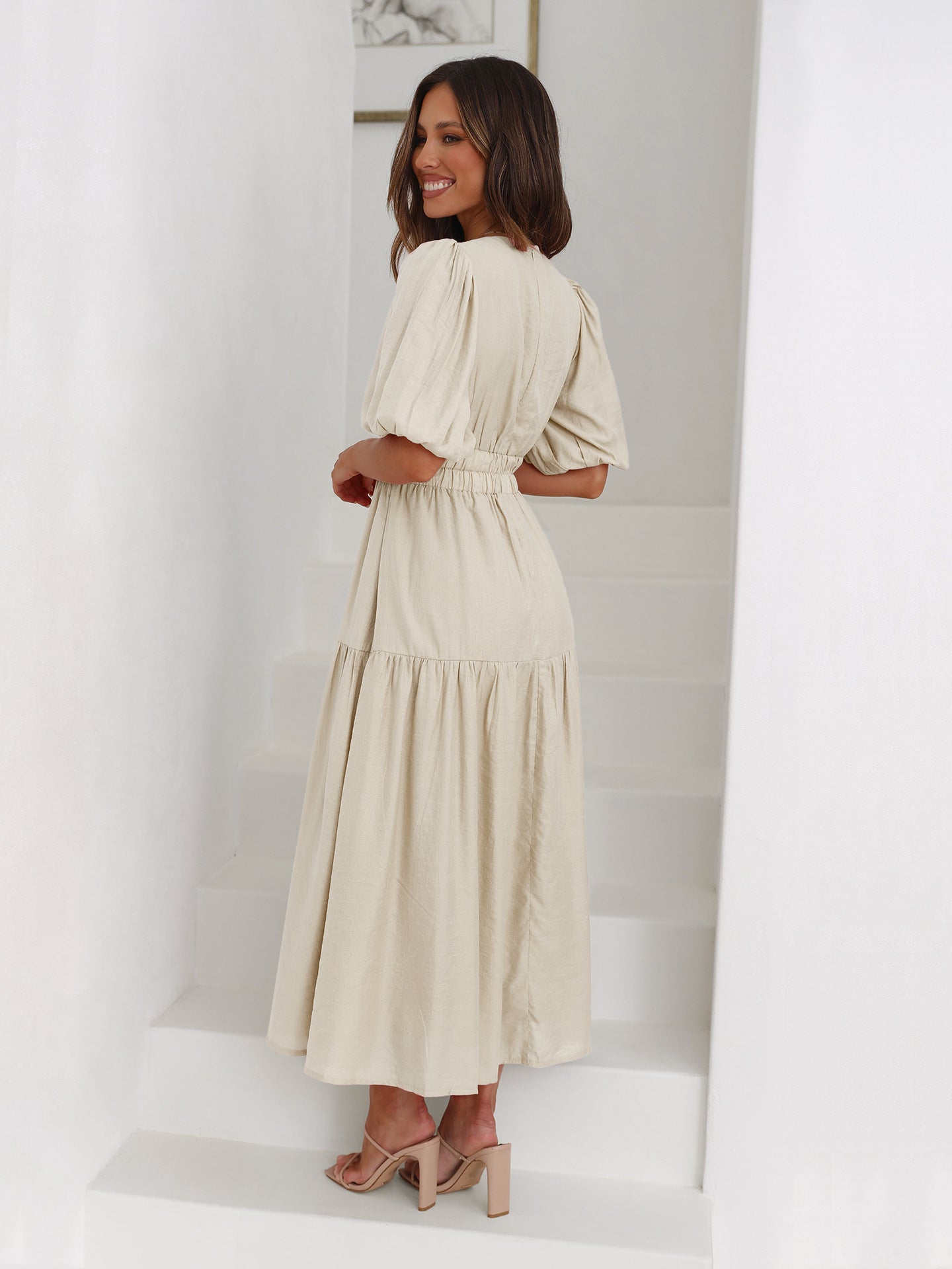R&B | Kleid Mit Puffärmeln