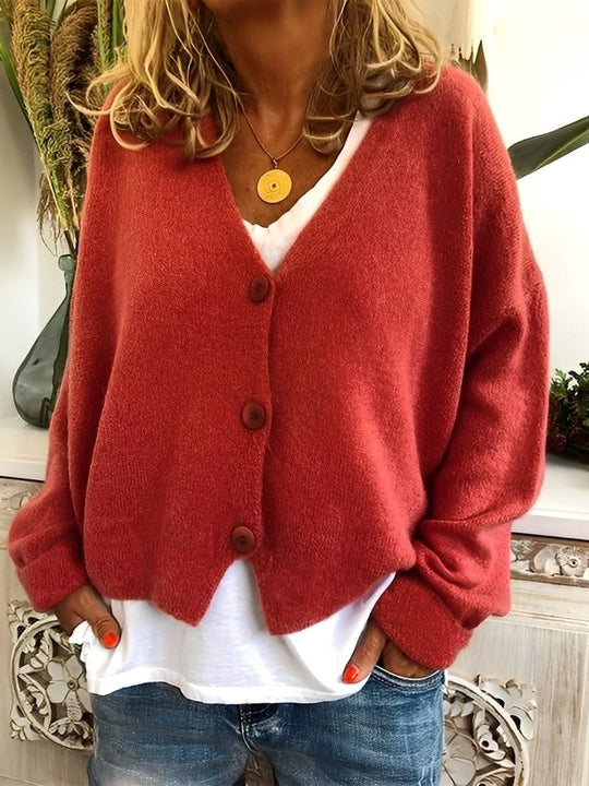R&B | Lässiger Cardigan mit Knöpfen für Frauen