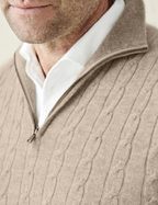 R&B | Zopfstrickpullover mit Reißverschluss - Eleganter Business & Freizeitpullover