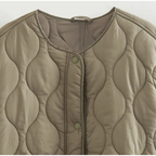 R&B | Bequemes Rundhals gepolstertes Jacket mit Knöpfen Ideal für Herbst/Winter