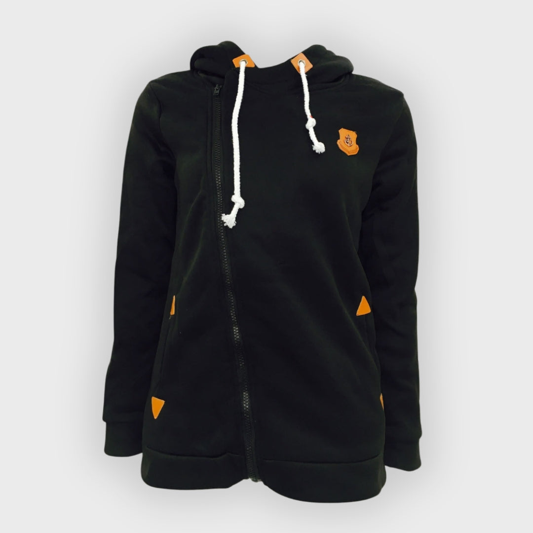 R&B | Kapuzenpullover Jacke Asymmetrischer Reißverschluss
